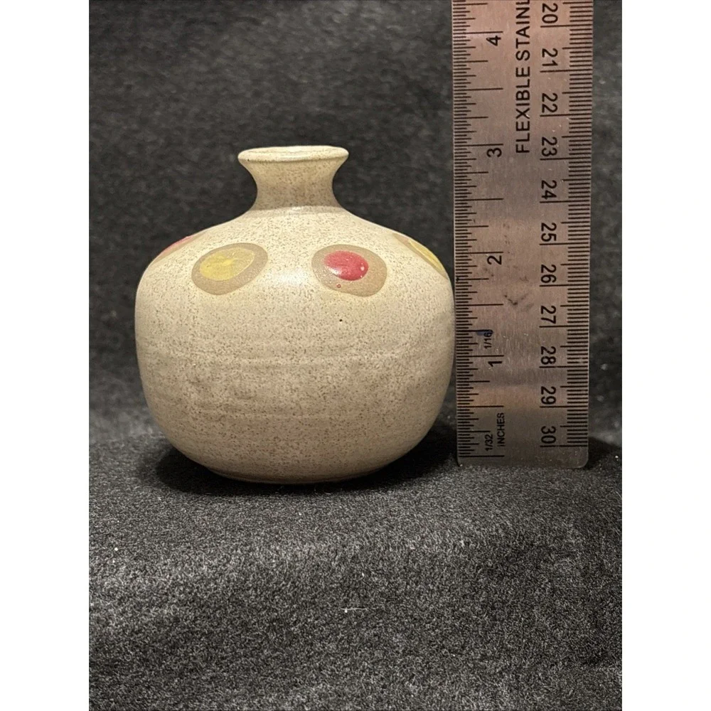 Mimatsu‎ Stoneware IKABANA Handmade Mini Bud Vase Made In Japan Hand Painted